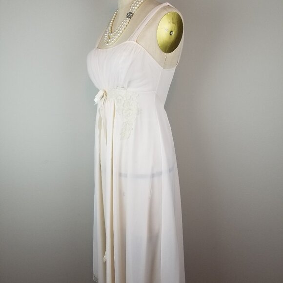 Romantic Vintage 1940's Regency Style Blush Pink Nightgown Small by Van Raalte - Picture 6 of 11